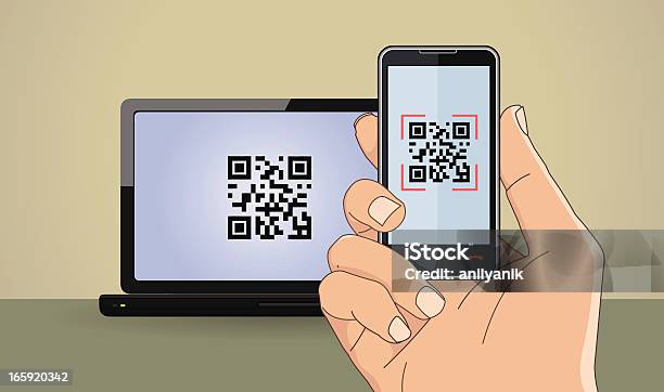 Código Qr - Arte vetorial de stock e mais imagens de Código QR - Código QR, Codificar, Computador