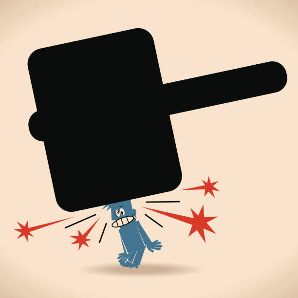 Hit Over The Head With A Hammer Stock Illustration - Download Image Now - Hitting, Falling, Hammer - iStock Hit Over The Head With A Hammer Stock Illustration - Download Image Now - Hitting, Falling, Hammer - iStock