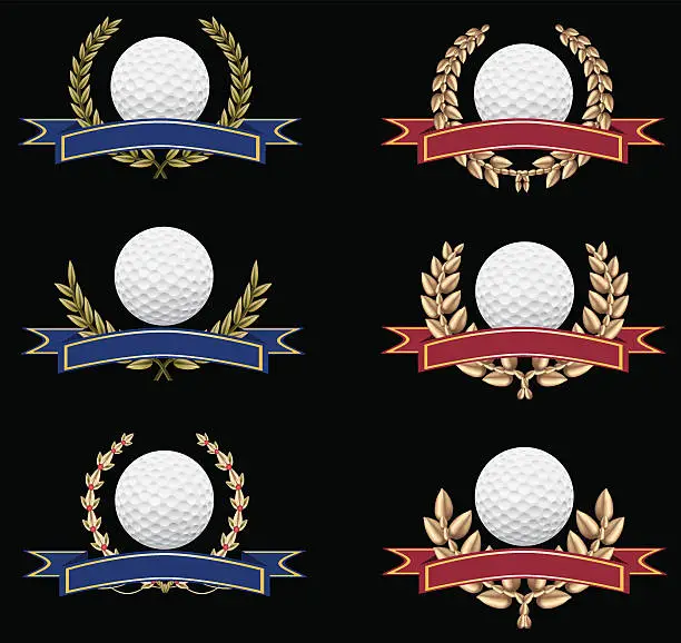 Vector illustration of Golf Ribbons