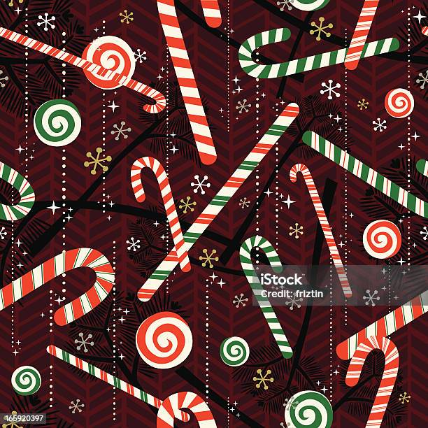Retro Seamless Candy Cane Pattern Stock Illustration - Download Image Now - Candy Cane, Christmas, Pattern