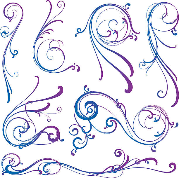 swirls vector art illustration