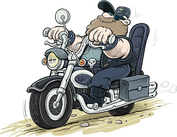 Vector illustration of Biker