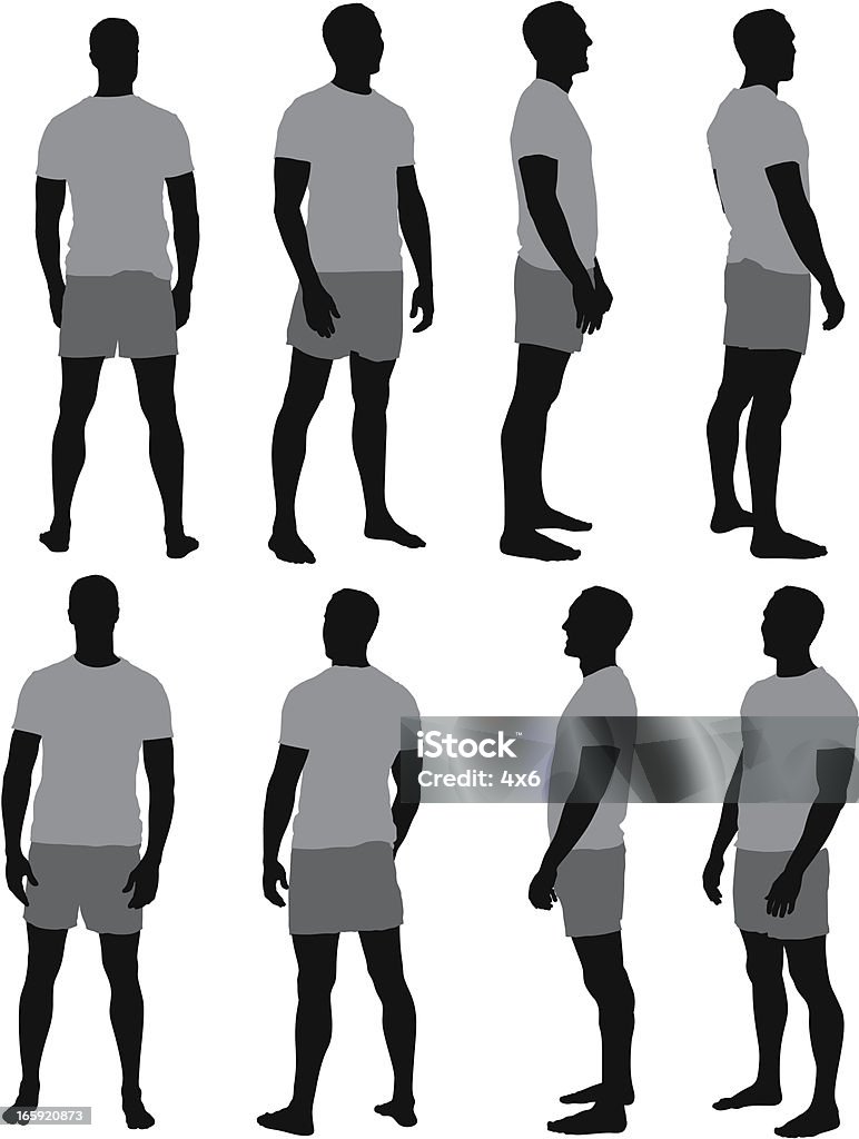 Multiple images of a man Men stock vector