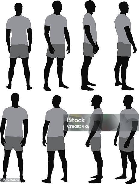 Multiple Images Of A Man Stock Illustration - Download Image Now - Men, Full Length, Rear View