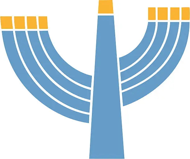 Vector illustration of Hanukkah Menorah