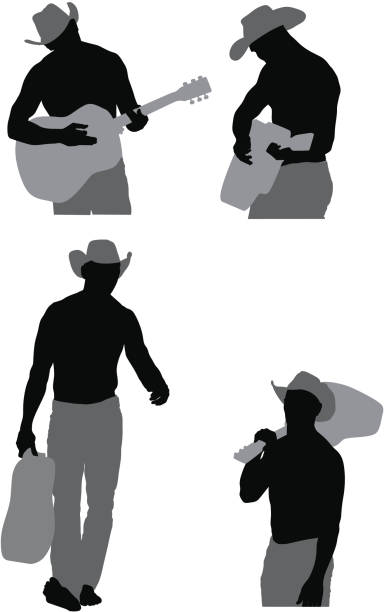istock Multiple images of a cowboy with guitar 165920958