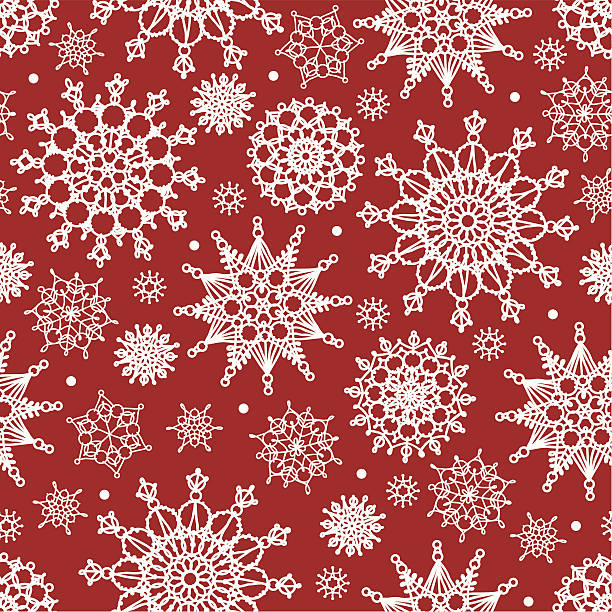 ilustraciones, imágenes clip art, dibujos animados e iconos de stock de snowflakes patrón perfecto. - intricacy snowflake pattern winter