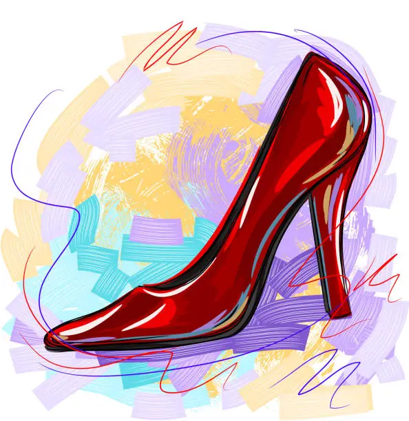 Vector illustration of High heel