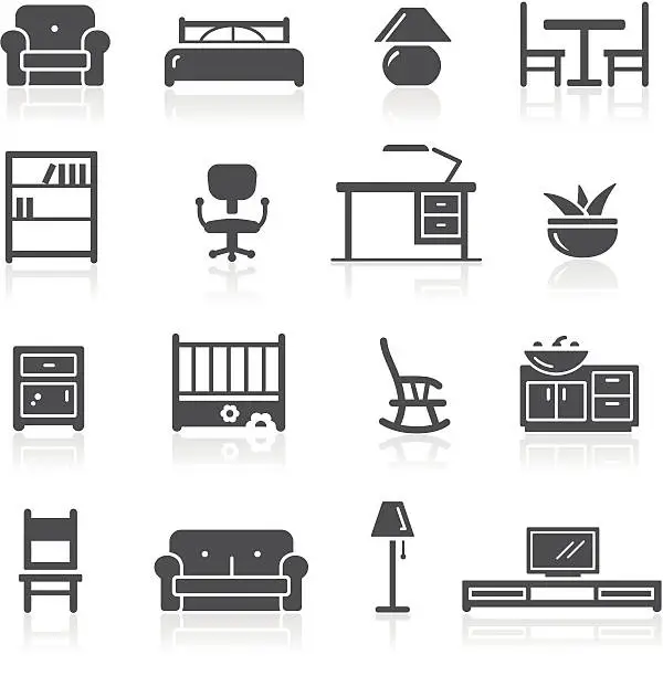 Vector illustration of Furniture Icons