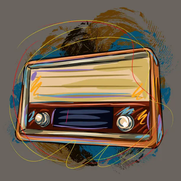 Vector illustration of Retro Radio