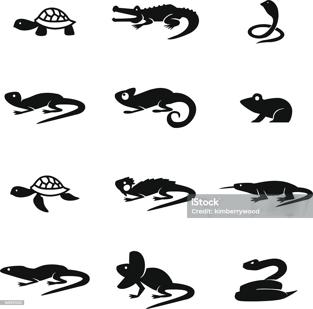 Reptile Icon Set Vector File of Reptile Icon Set Tuatara stock vector