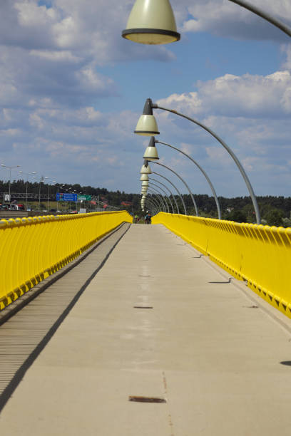 istock Bicycle footbridge along the A4 motorway. Krakow, Poland 1659216421
