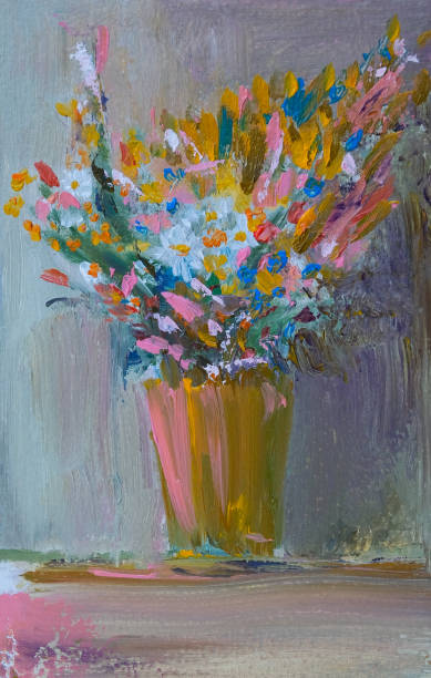 istock Bouquet of flowers in a vase on the table 1659219376
