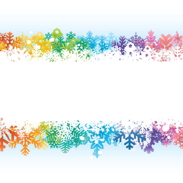 Colorful Snowflake Background vector art illustration