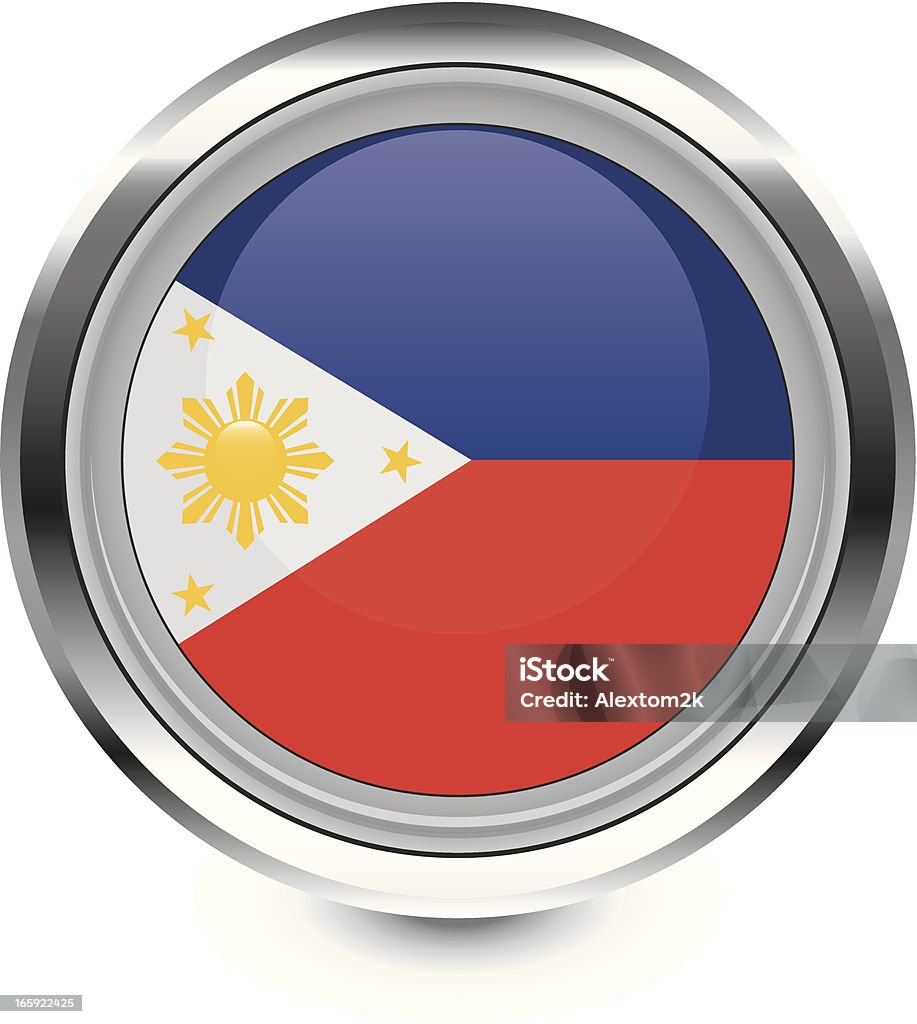 Philippinen Flagge-Symbol - Lizenzfrei Abzeichen Vektorgrafik