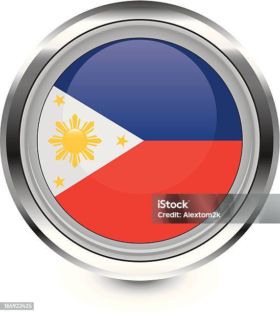 Philippinen Flaggesymbol Stock Vektor Art und mehr Bilder von Abzeichen - Abzeichen, Flagge, Glänzend