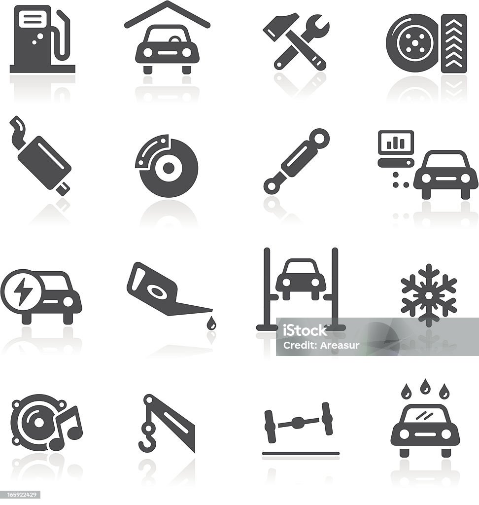 Auto servicio los iconos - arte vectorial de Ícono libre de derechos