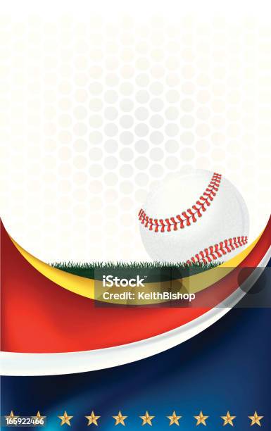 Ilustración de Fondo De Béisbol y más Vectores Libres de Derechos de Béisbol - Béisbol, Forma de Estrella, Pelota de béisbol