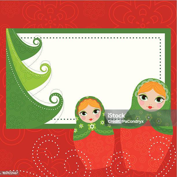 Matrioska Bannière De Noël Vecteurs libres de droits et plus d'images vectorielles de Carte de Noël - Carte de Noël, Femmes, Adolescent