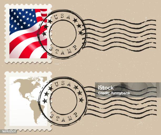 Vetores de Stamp e mais imagens de Selo Postal - Selo Postal, Carimbo, EUA