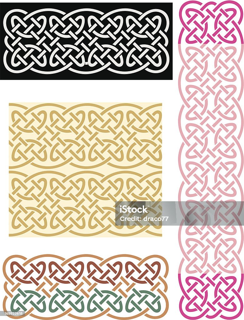 Celtic Vintage Ornaments Variation patterns, expandable border and seamless wallpaper. More Seamless Background and Borders Series Lightbox Celtic Knot stock vector