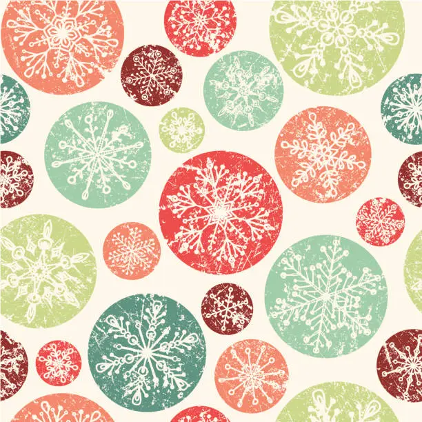 Vector illustration of Seamless Snowflake Pattern