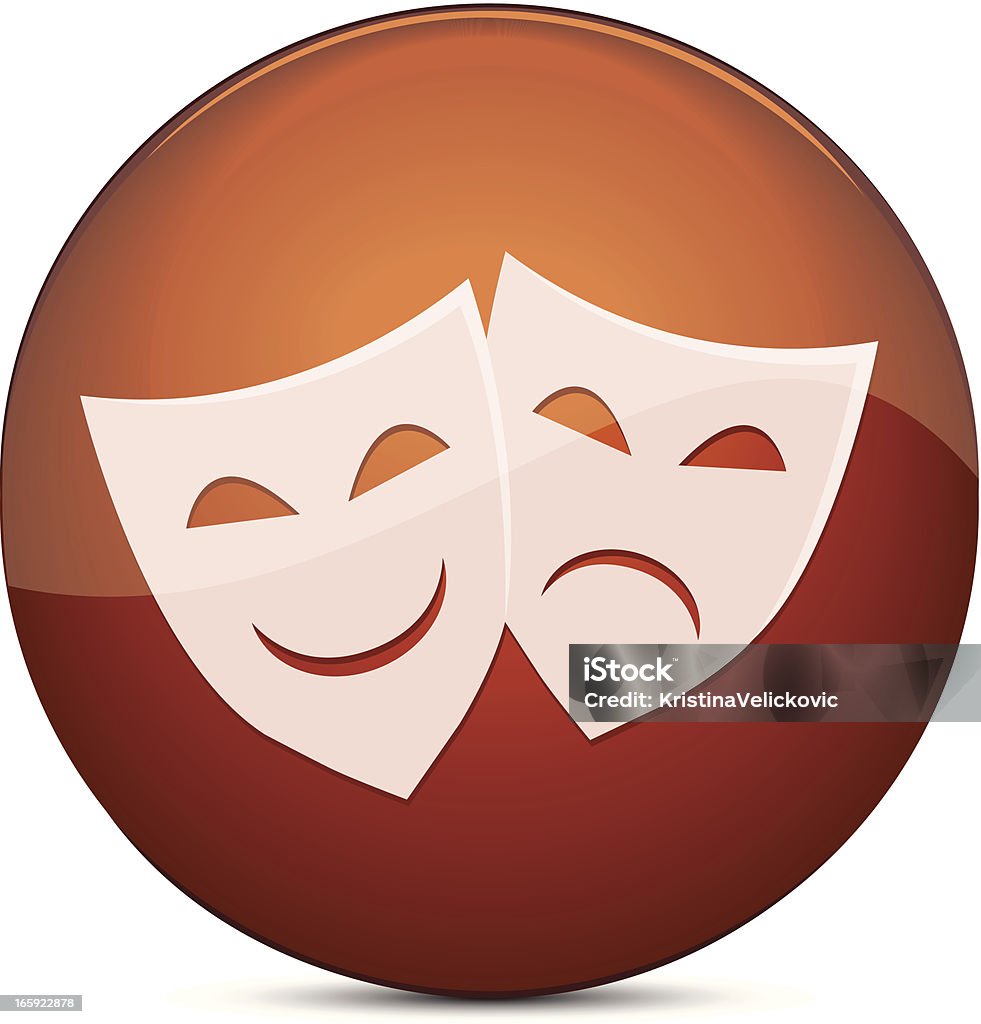 Máscaras icono de teatro - arte vectorial de Actuación - Espectáculo libre de derechos