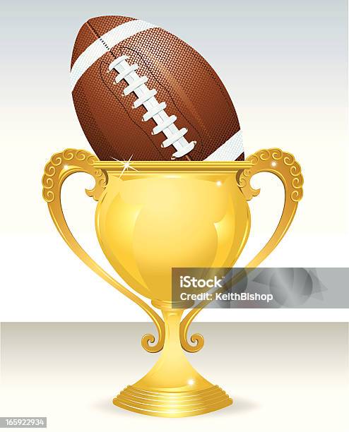 Trofeo Di Footballaward - Immagini vettoriali stock e altre immagini di Attrezzatura sportiva - Attrezzatura sportiva, Dorato - Colore descrittivo, Football americano