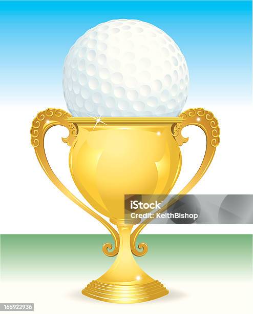 Golf Ball Trophy Stock Vektor Art und mehr Bilder von Auszeichnung - Auszeichnung, Dankbarkeit, Erfolg