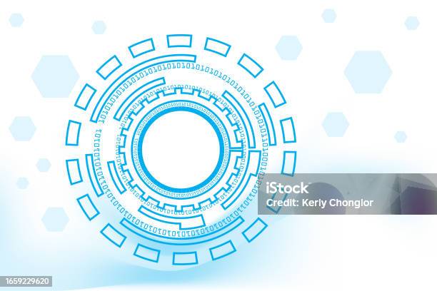 Horizontal Technology Picturecode Hitech Communication Concept Digital Lines With Code Number Background ...