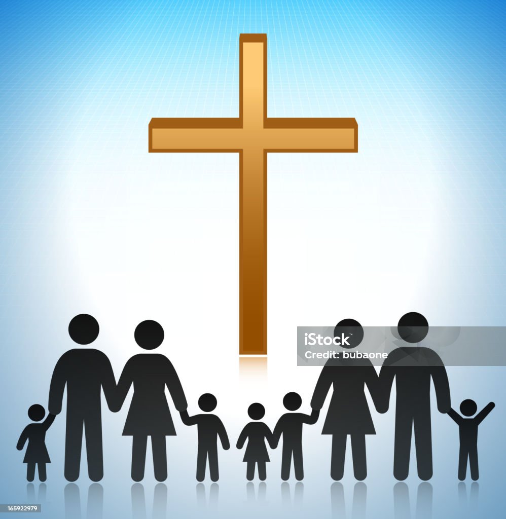 Church withe the Family Concept Stick Figures Church withe the Family Concept Stick Figures. This royalty free vector illustration features people stick figures on simple background. The man / woman figures are simple and black in color. The 100% editable conceptual illustration download includes vector graphic and jpg file. Catholicism stock vector