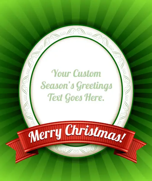 Vector illustration of Merry Christmas and Holiday Frame