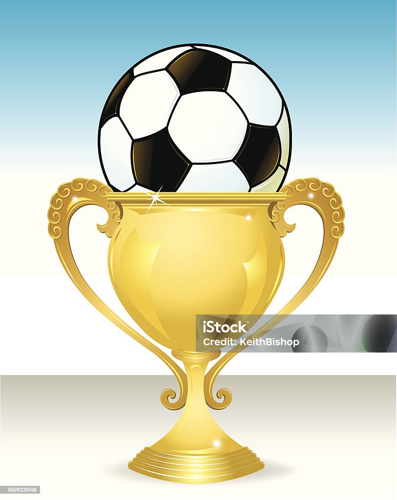 Fußball Ball Trophy-Prämie - Lizenzfrei Auszeichnung Vektorgrafik