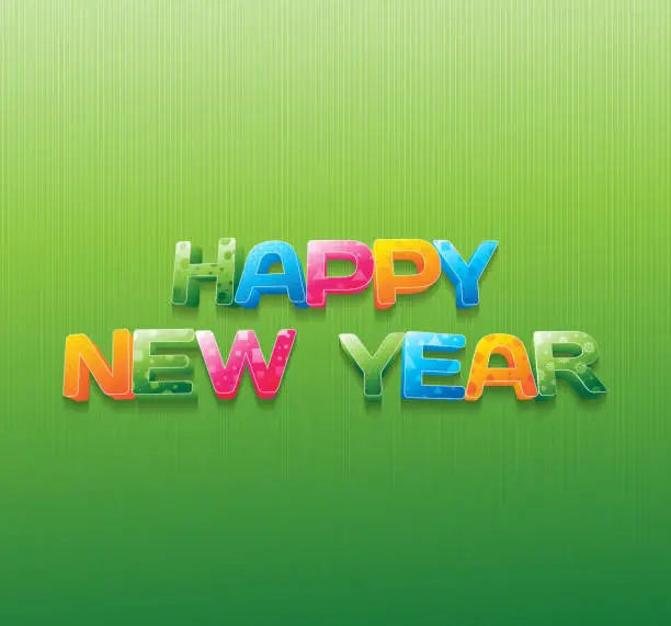 Vector illustration of Happy new year