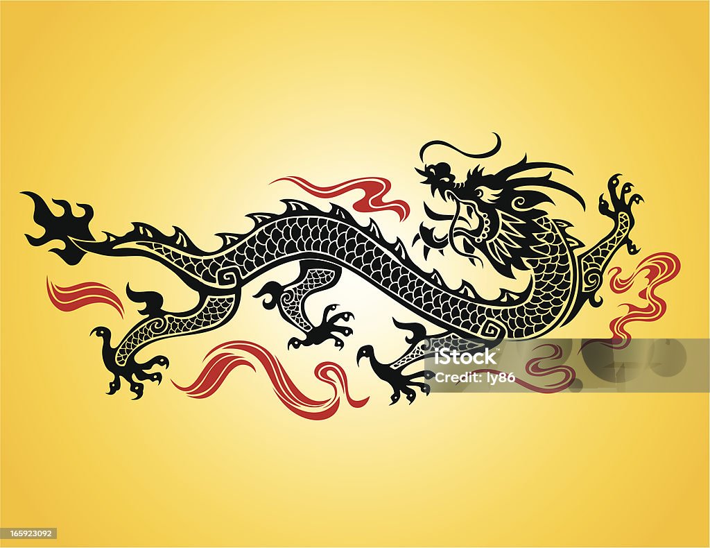 Chinesischer Drache - Lizenzfrei Chinesischer Drache Vektorgrafik