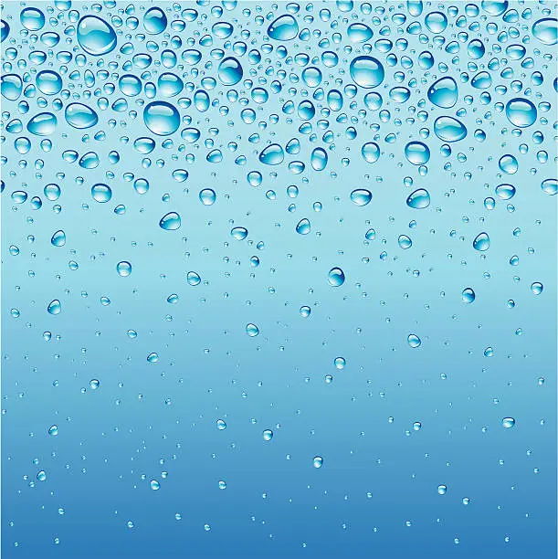 Vector illustration of Water drops seamless pattern
