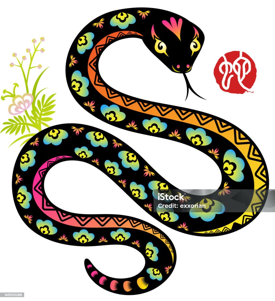 Anno del Serpente - arte vettoriale royalty-free di Serpente - Rettile
