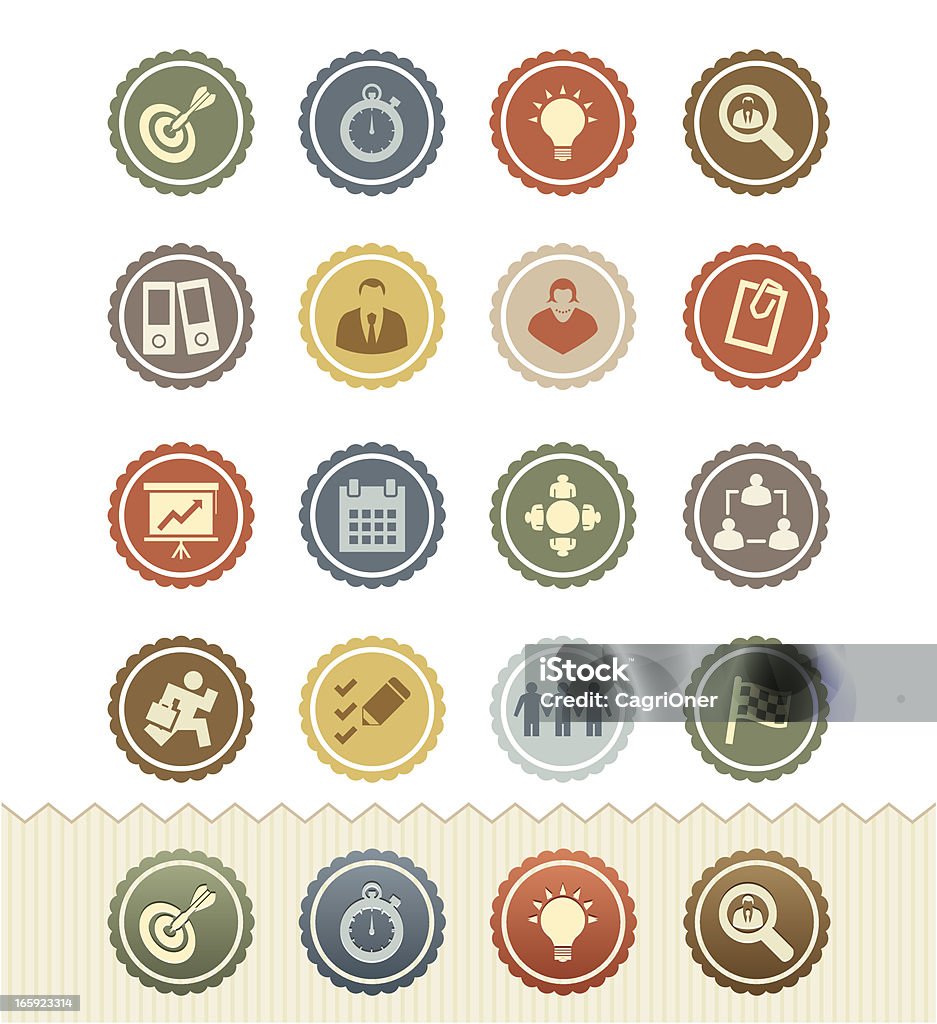 Projects and Business Icons : Vintage Badge Series  http://www.appwitch.com/cagri/retro.png Badge stock vector