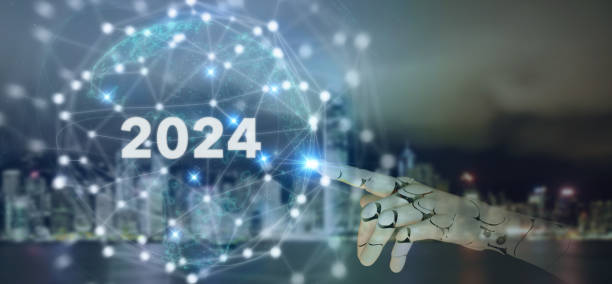 istock New technology trends in 2024 concept. Initiative innovation and technology. Digital and technology transformation in business and industry. 3D rendering AI robot on digital background. 1659235942