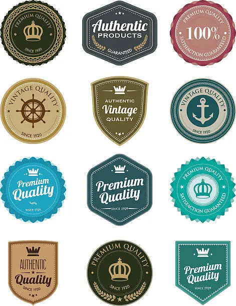 Vector illustration of Vintage badges