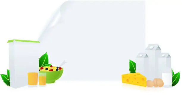 Vector illustration of Food frame