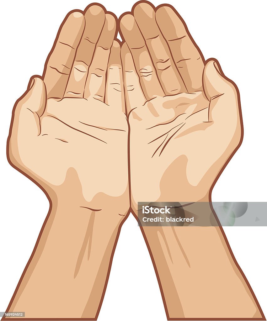Conjunto de gestos de mãos palmas das mãos - Royalty-free Palma Da Mão arte vetorial