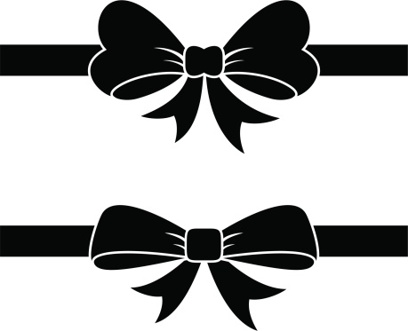 illustration of black bows for your design and products.