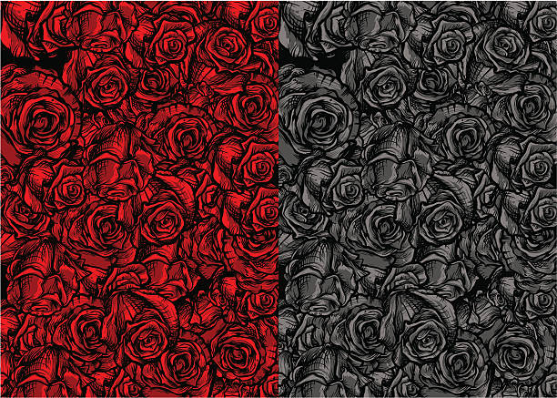 Roses Background Stock Illustration - Download Image Now - Rose - Flower,  Pattern, Red - iStock