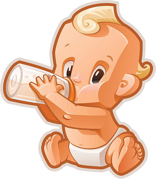 Baby Stock Illustration - Download Image Now - Baby - Human Age, Drinking,  Milk - iStock