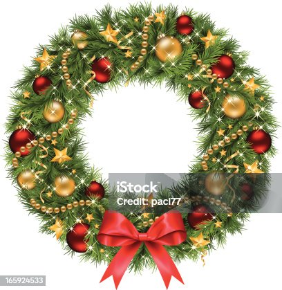 istock Christmas Wreath (Vector) 165924533