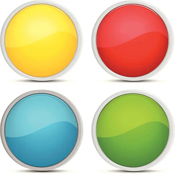 Vector illustration of buttons