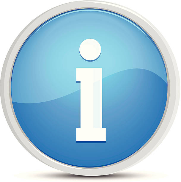 info sign vector file of info sign button, eps10, transparency used. blue letter i stock illustrations