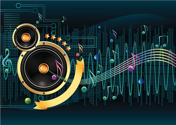 Vector illustration of Electronic music