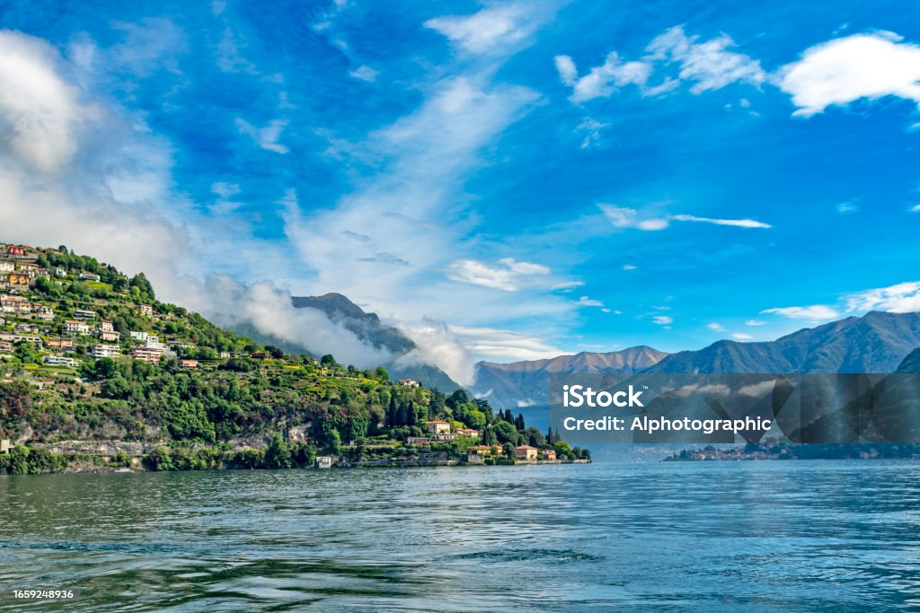 Lenno on Lake Como, Lombardy, Italy Lenno on Lake Como, Lombardy, Italy. Como - Italy Stock Photo